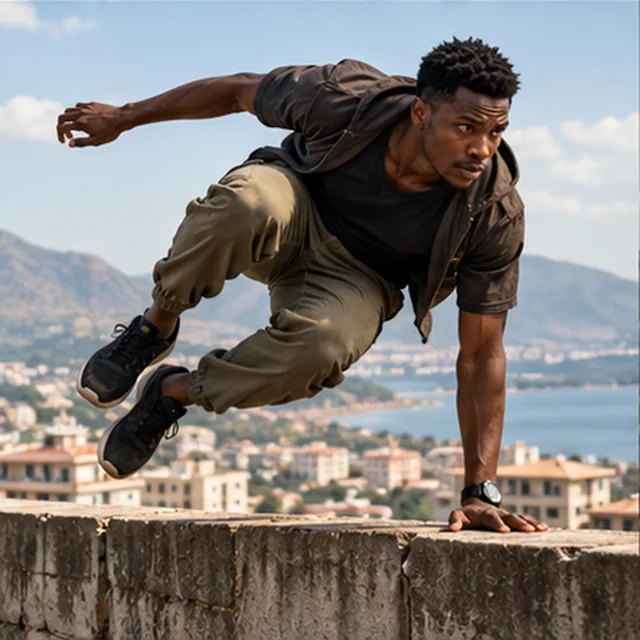 Scène de cinéma d’action contemporaine